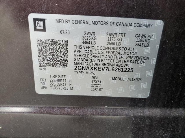 2020 CHEVROLET EQUINOX LT - 2GNAXKEV7L6261225