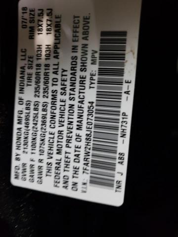 2018 HONDA CR-V EXL - 7FARW2H88JE073054