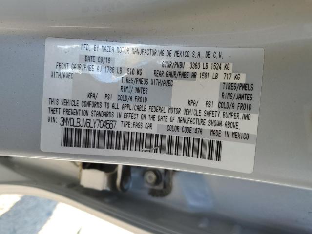 2020 TOYOTA YARIS LE 3MYDLBJV6LY704567