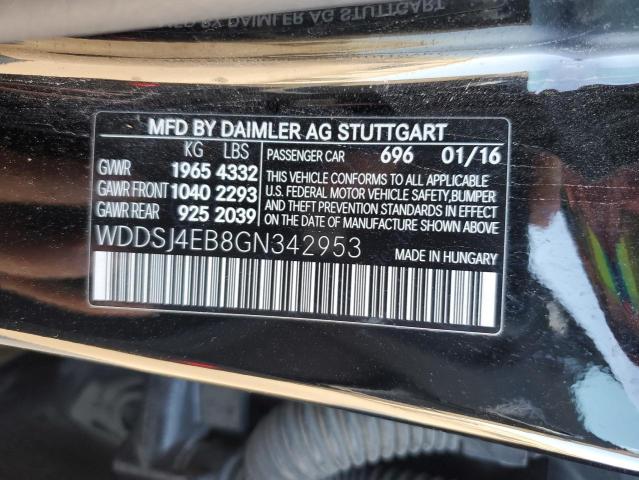 2016 MERCEDES-BENZ CLA 250 - WDDSJ4EB8GN342953