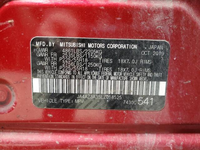2020 MITSUBISHI OUTLANDER JA4AZ3A35LZ018525
