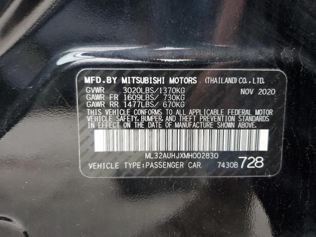 2021 MITSUBISHI MIRAGE ES - ML32AUHJXMH002830