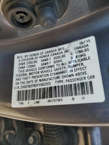 2015 HONDA CIVIC EX - 2HGFB2F83FH563305