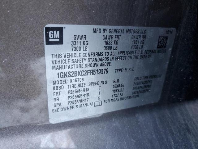 2015 GMC YUKON SLT 1GKS2BKC2FR519579