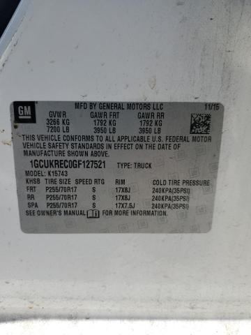 2016 CHEVROLET SILVERADO - 1GCUKREC0GF127521