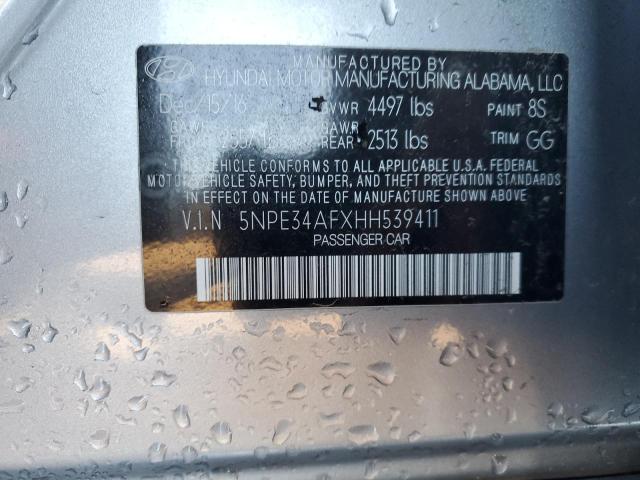 2017 HYUNDAI SONATA SPO - 5NPE34AFXHH539411