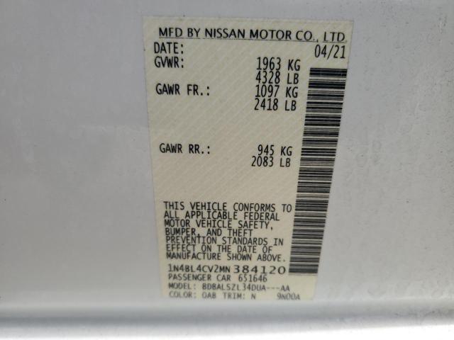 2021 NISSAN ALTIMA SR - 1N4BL4CV2MN384120