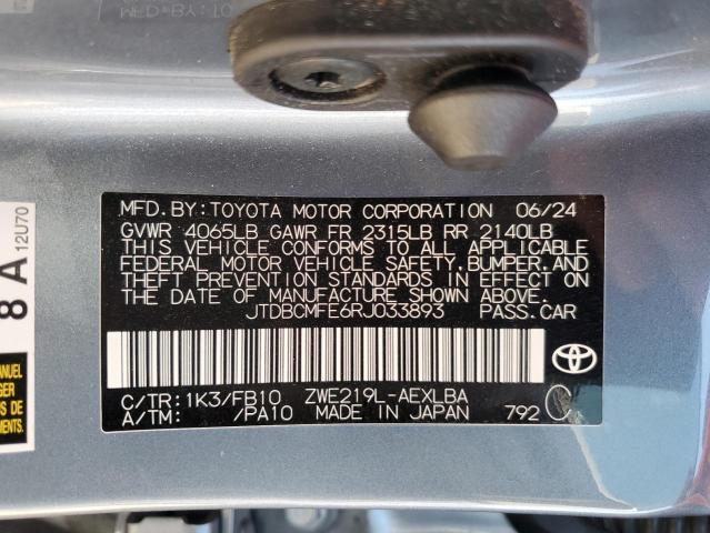 2024 TOYOTA COROLLA LE - JTDBCMFE6RJ033893