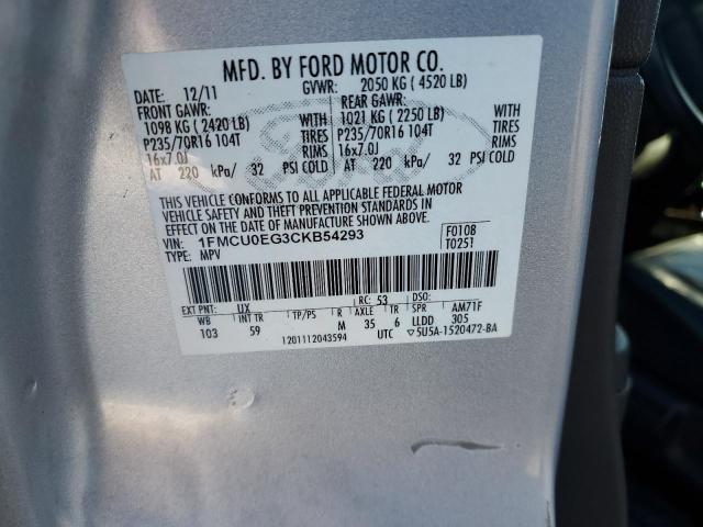2012 FORD ESCAPE LIM - 1FMCU0EG3CKB54293