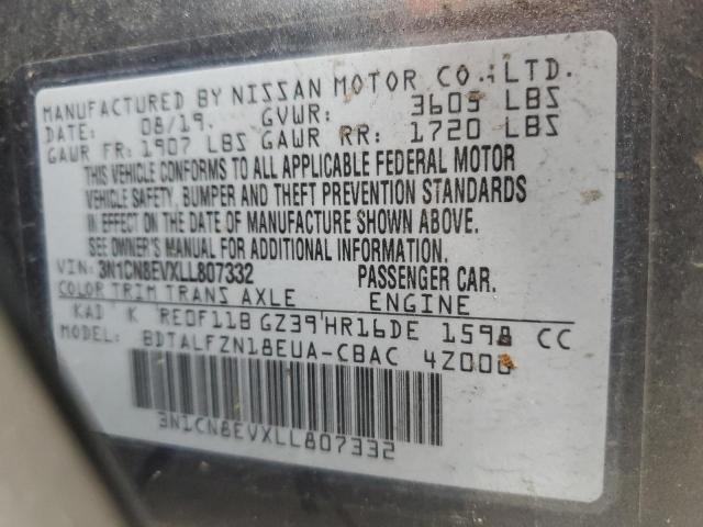 2020 NISSAN VERSA SV - 3N1CN8EVXLL807332
