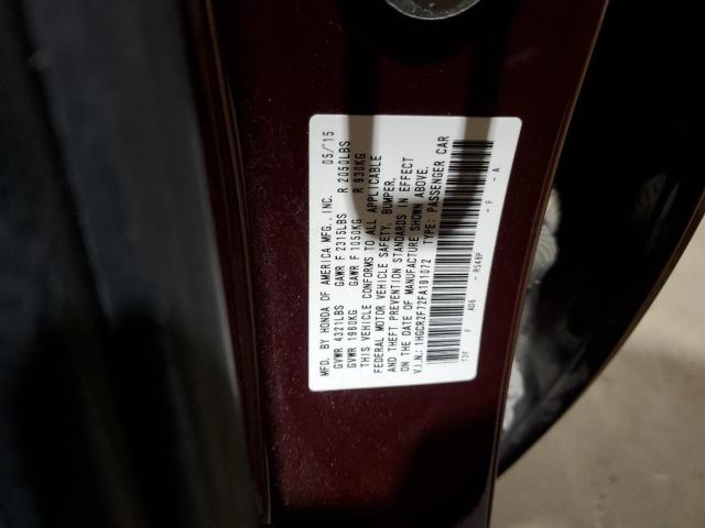 2015 HONDA ACCORD EX - 1HGCR2F72FA191072