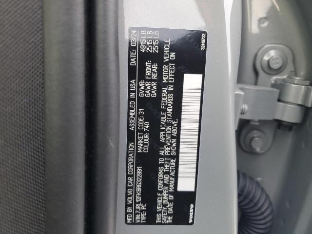 2024 VOLVO S60 CORE 7JRL12FK8RG322891