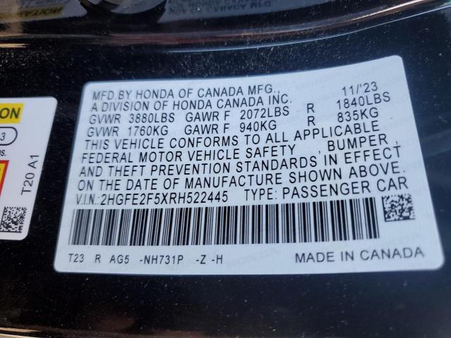 2024 HONDA CIVIC SPOR - 2HGFE2F5XRH522445