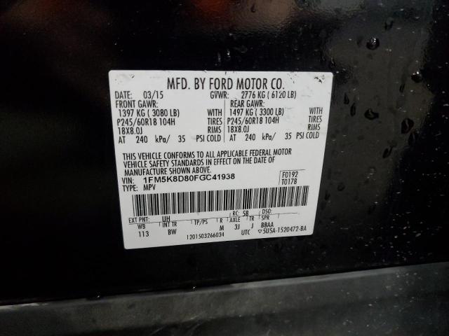 2015 FORD EXPLORER X - 1FM5K8D80FGC41938