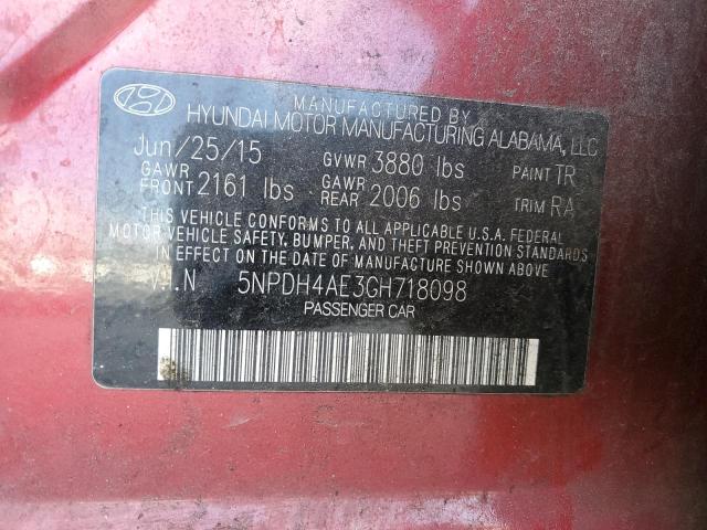 2016 HYUNDAI ELANTRA SE - 5NPDH4AE3GH718098