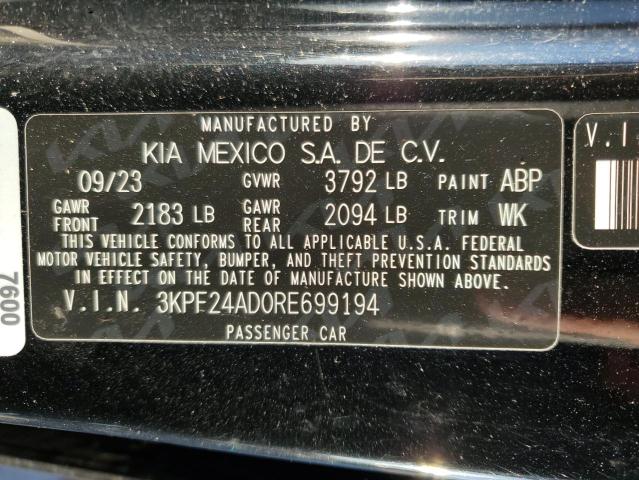 2024 KIA FORTE LX - 3KPF24AD0RE699194
