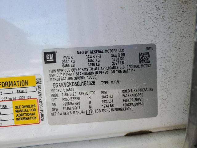 2016 BUICK ENCLAVE 5GAKVCKD5GJ154026
