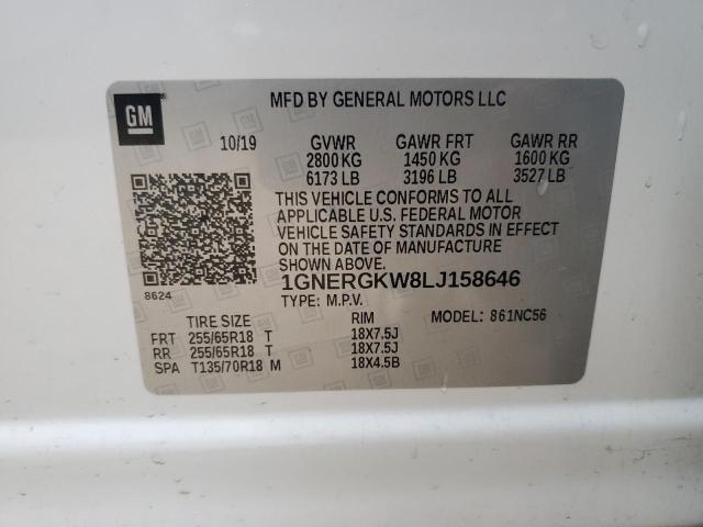 2020 CHEVROLET TRAVERSE L - 1GNERGKW8LJ158646
