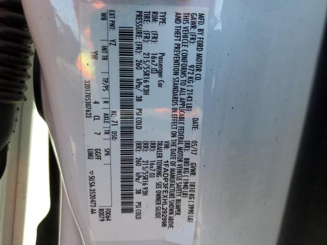 2017 FORD FOCUS SE - 1FADP3FEXHL292998