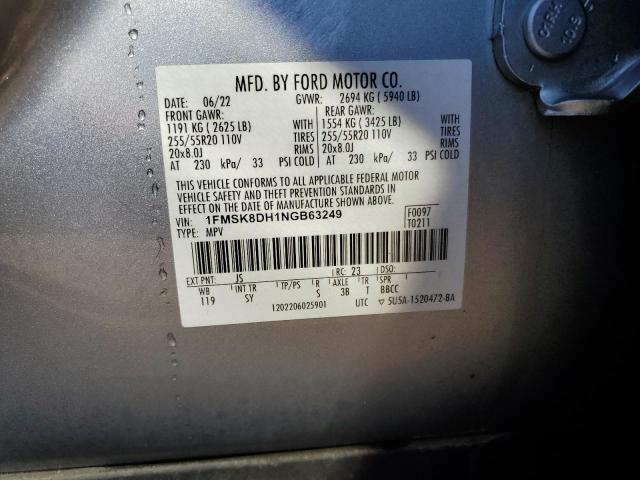 2022 FORD EXPLORER X 1FMSK8DH1NGB63249