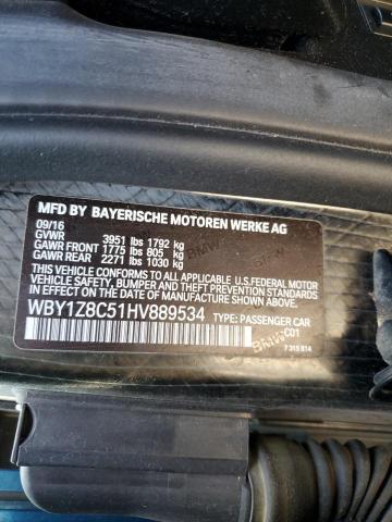 2017 BMW I3 REX - WBY1Z8C51HV889534