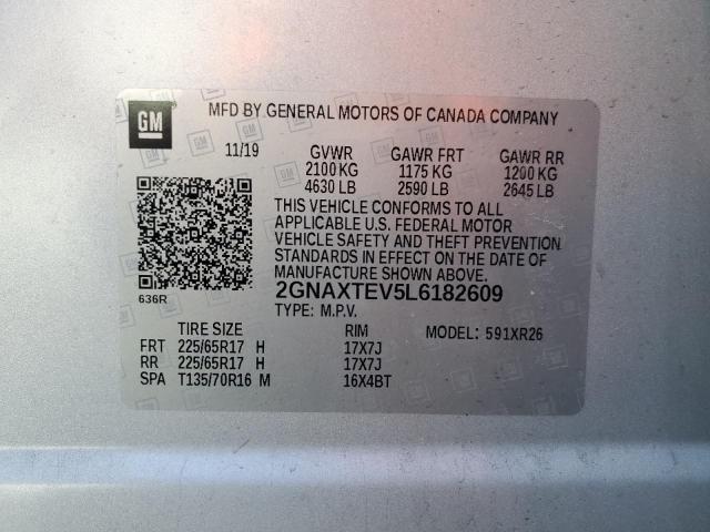 2020 CHEVROLET EQUINOX LT - 2GNAXTEV5L6182609