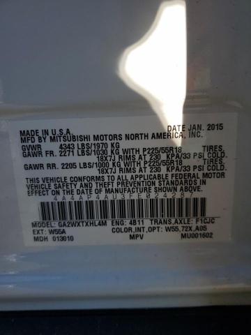 2015 MITSUBISHI OUTLANDER - 4A4AP4AU3FE024287