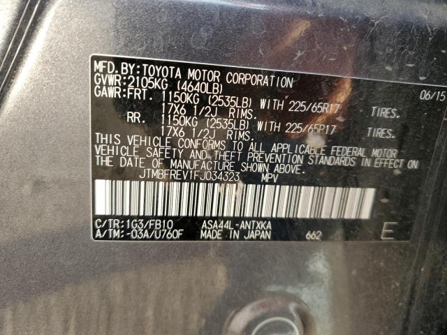 2015 TOYOTA RAV4 LE JTMBFREV1FJ034323
