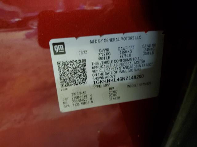 2022 GMC ACADIA SLE - 1GKKNKL46NZ148200