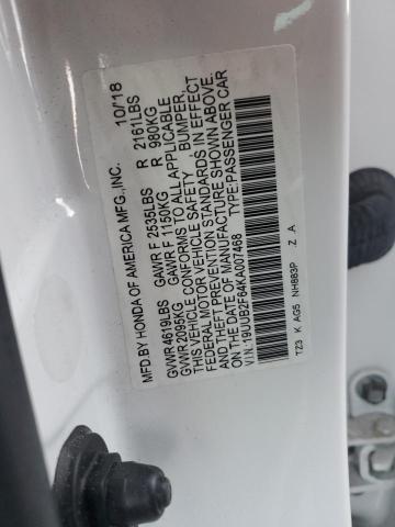 2019 ACURA TLX TECHNO - 19UUB2F64KA007468