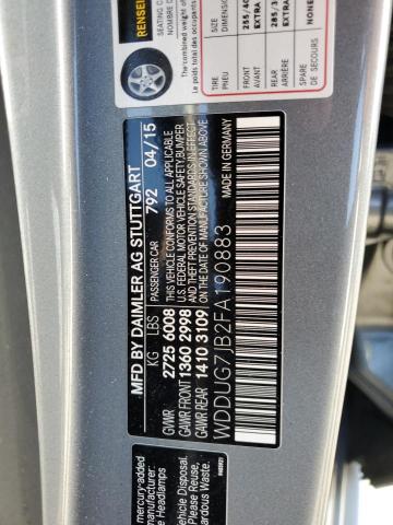 2015 MERCEDES-BENZ S 63 AMG - WDDUG7JB2FA190883
