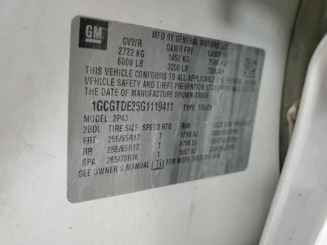 2016 CHEVROLET COLORADO Z - 1GCGTDE35G1119411