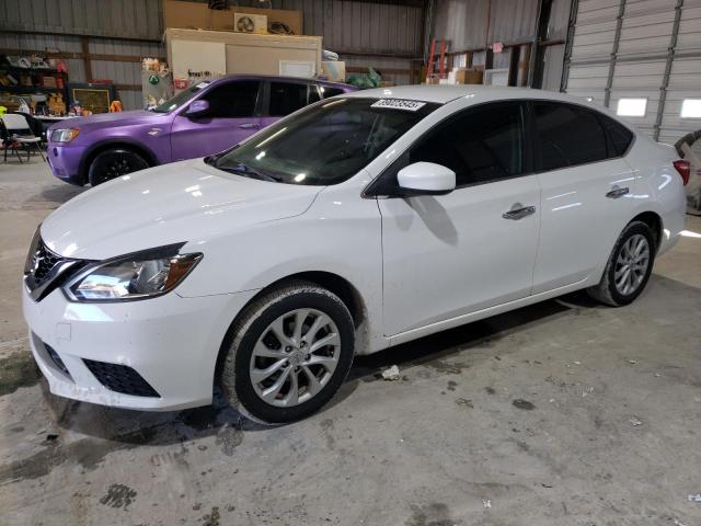 NISSAN SENTRA S 2018 white  gas 3N1AB7AP7JL646968 photo #1