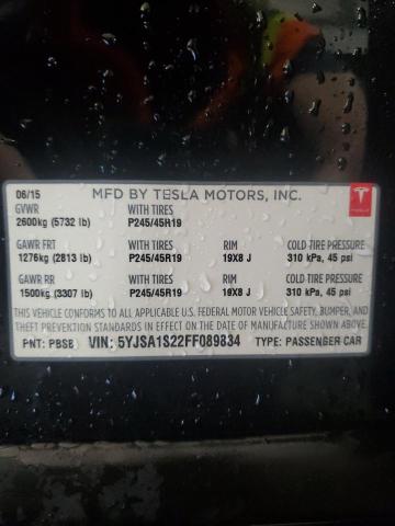 2015 TESLA MODEL S 70 - 5YJSA1S22FF089834