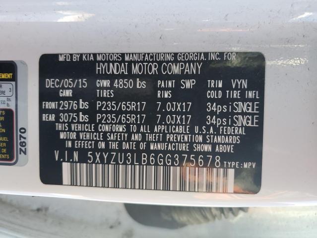 2016 HYUNDAI SANTA FE S - 5XYZU3LB6GG375678