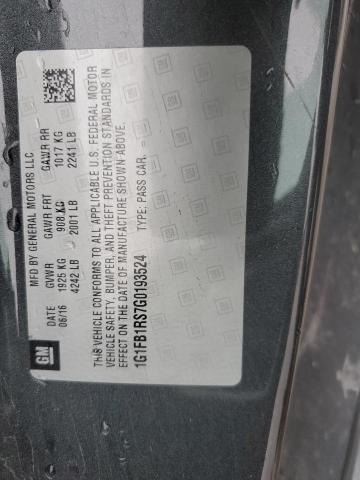 2016 CHEVROLET CAMARO LT 1G1FB1RS7G0193524