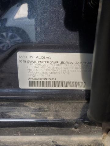 2019 AUDI A8 L WAU8EAF81KN024754