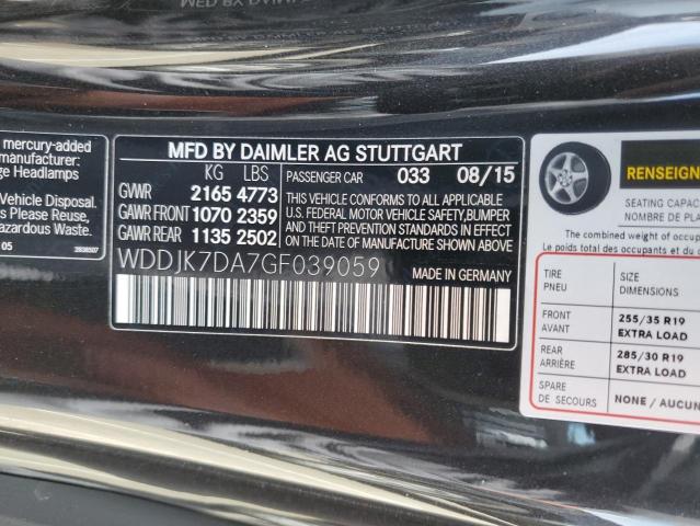 2016 MERCEDES-BENZ SL 550 WDDJK7DA7GF039059