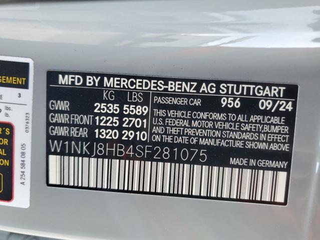 2025 MERCEDES-BENZ GLC COUPE W1NKJ8HB4SF281075