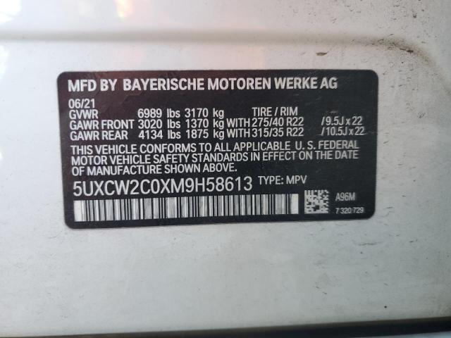 2021 BMW X7 XDRIVE4 - 5UXCW2C0XM9H58613
