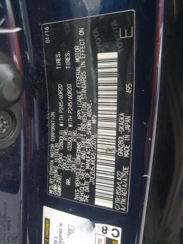 2016 TOYOTA 4RUNNER SR - JTEZU5JR0G5122078