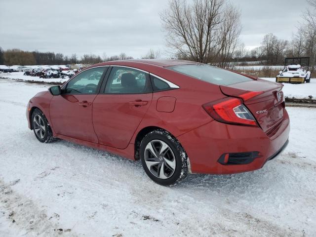 HONDA CIVIC LX 2019 orange  gas 19XFC2F67KE043382 photo #3