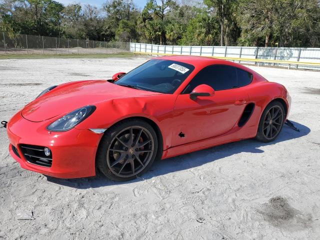 PORSCHE CAYMAN S 2014 red  gas WP0AB2A80EK191347 photo #1