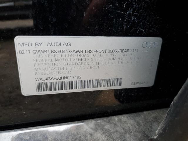2017 AUDI A8 L QUATT WAU43AFD3HN017492
