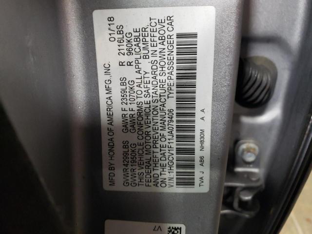 2018 HONDA ACCORD LX - 1HGCV1F11JA079406