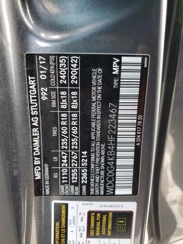 2017 MERCEDES-BENZ GLC 300 4M - WDC0G4KB4HF223467