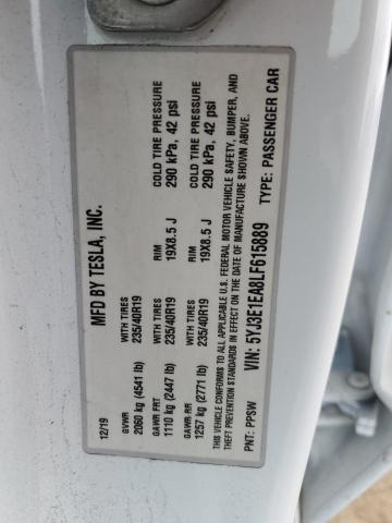 2020 TESLA MODEL 3 - 5YJ3E1EA8LF615889
