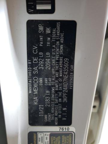 2022 KIA FORTE FE - 3KPF24AD7NE435609