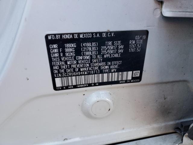 2019 HONDA HR-V TOURI 3CZRU6H94KM718713