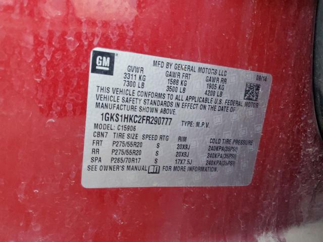 2015 GMC YUKON XL C - 1GKS1HKC2FR290777